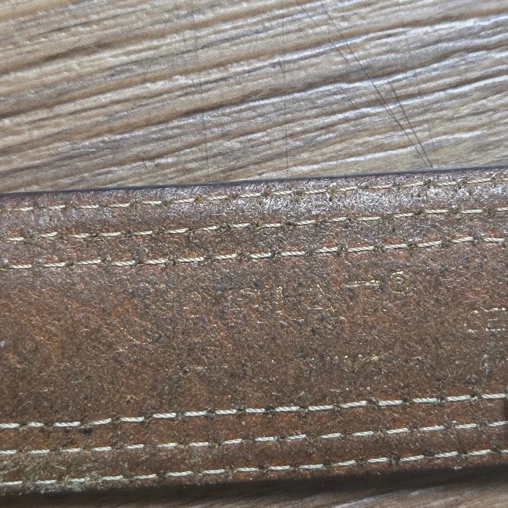 Ariat Mens Diesel Leather Western Belt Brown Rowdy Contrast Stitch 44 Cowboy